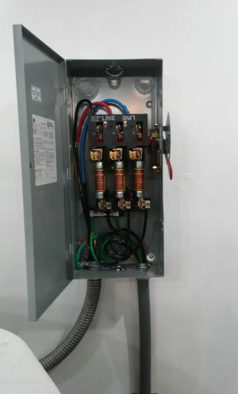 Three-phase disconnect switch installed for Electrical Wiring & Rewiring in Hyde Park